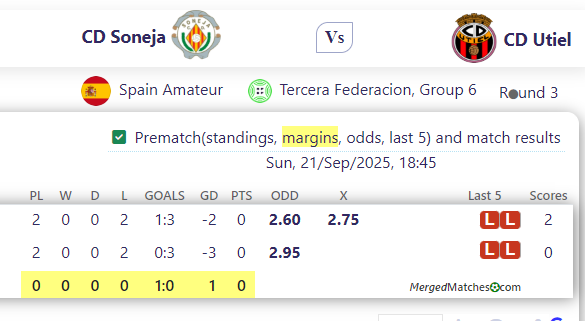 CD Soneja Vs CD Utiel screenshot