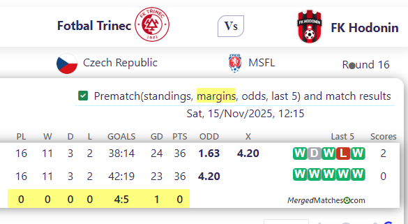 Fotbal Trinec Vs FK Hodonin screenshot