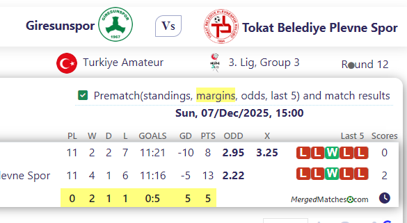 Giresunspor Vs Tokat Belediye Plevne Spor screenshot