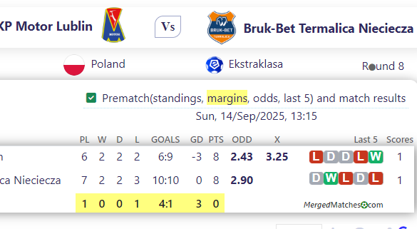 LKP Motor Lublin Vs Bruk-Bet Termalica Nieciecza screenshot