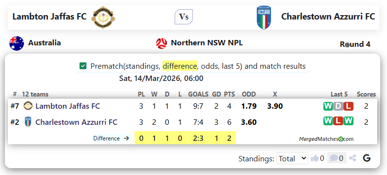 Lambton Jaffas FC Vs Charlestown Azzurri FC screenshot