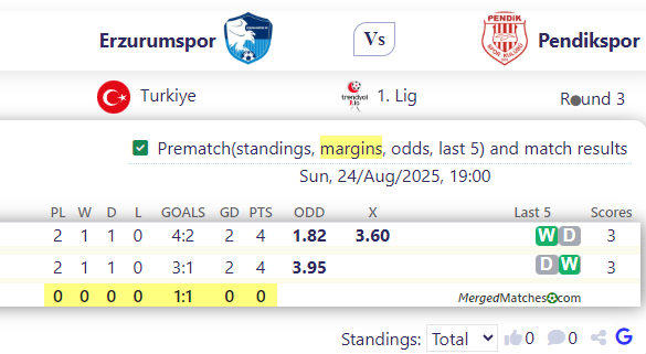 Erzurumspor Vs Pendikspor screenshot
