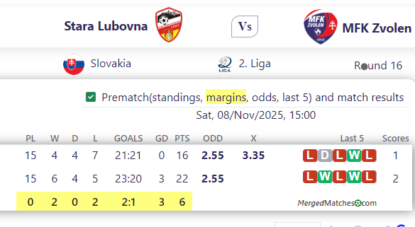 Stara Lubovna Vs MFK Zvolen screenshot