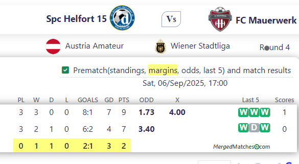 Spc Helfort 15 Vs FC Mauerwerk screenshot