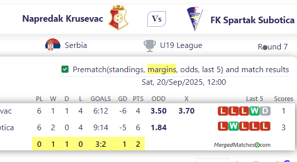 Napredak Krusevac Vs FK Spartak Subotica screenshot