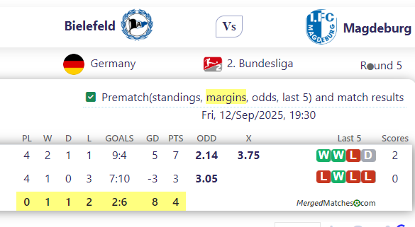 Bielefeld Vs Magdeburg screenshot