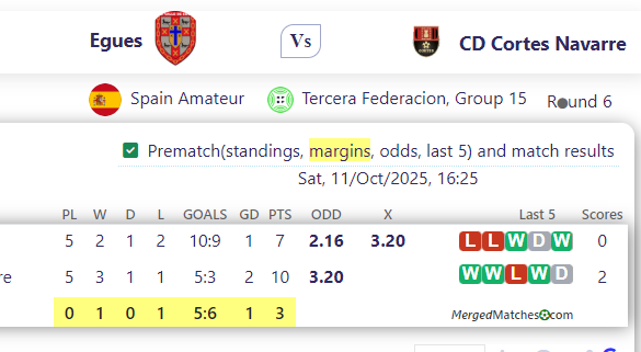 Egues Vs CD Cortes Navarre screenshot