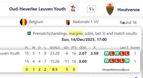 Oud-Heverlee Leuven Youth Vs Houtvenne screenshot