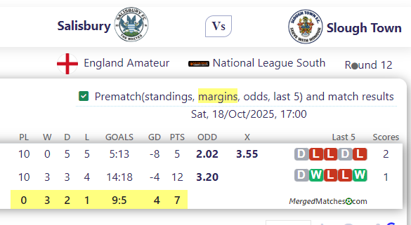 Salisbury Vs Slough Town screenshot