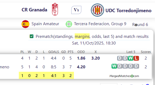CR Granada Vs UDC Torredonjimeno screenshot
