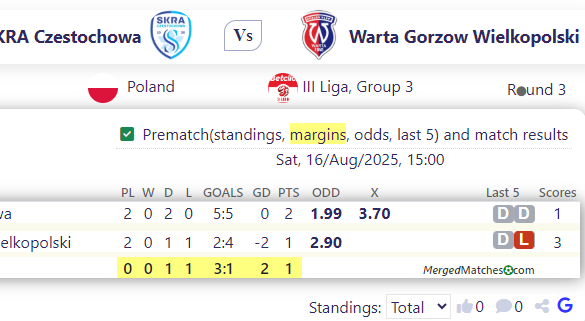 SKRA Czestochowa Vs Warta Gorzow Wielkopolski screenshot