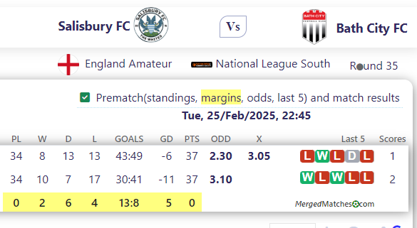 Salisbury FC Vs Bath City FC screenshot