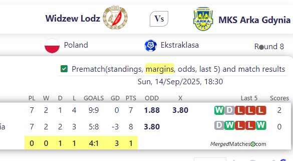 Widzew Lodz Vs MKS Arka Gdynia screenshot