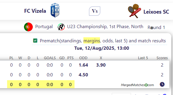 FC Vizela Vs Leixoes SC screenshot