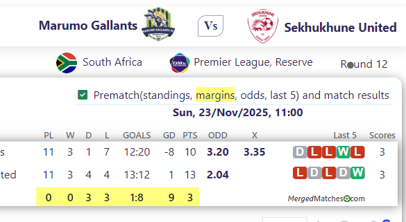 Marumo Gallants Vs Sekhukhune United screenshot