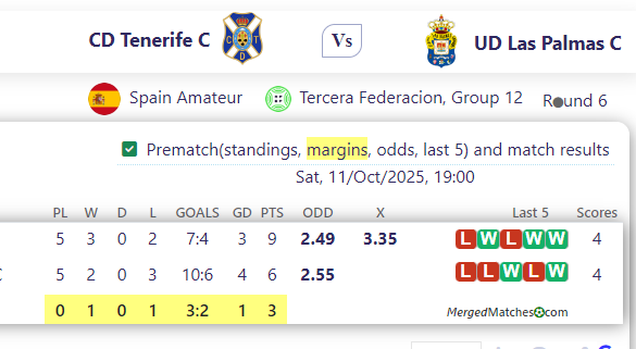 CD Tenerife C Vs UD Las Palmas C screenshot