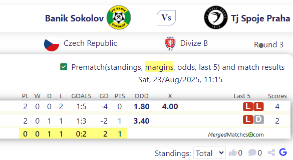 Banik Sokolov Vs Tj Spoje Praha screenshot