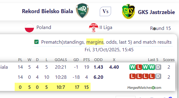 Rekord Bielsko Biala Vs GKS Jastrzebie screenshot