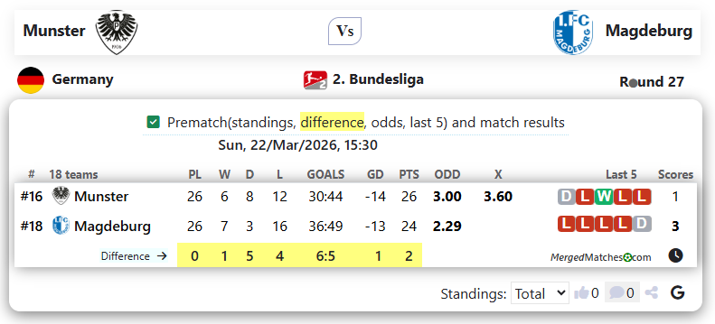 Munster Vs Magdeburg screenshot