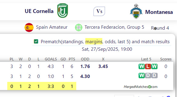 UE Cornella Vs Montanesa screenshot