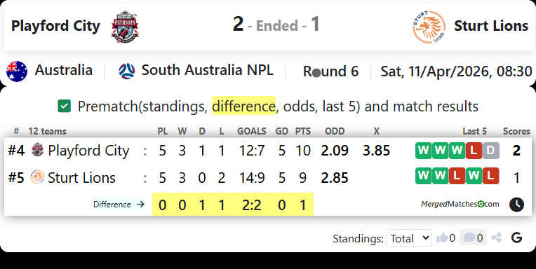 Playford City Vs Sturt Lions screenshot