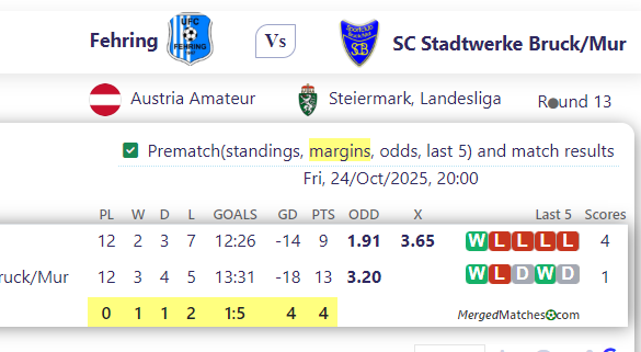 Fehring Vs SC Stadtwerke Bruck/Mur screenshot
