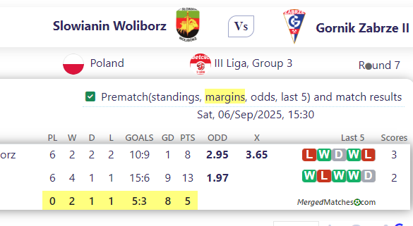 Slowianin Woliborz Vs Gornik Zabrze II screenshot