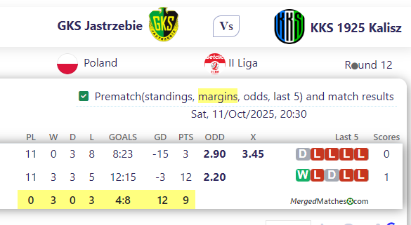 GKS Jastrzebie Vs KKS 1925 Kalisz screenshot