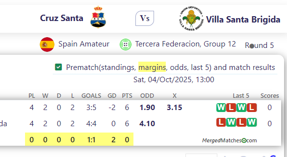 Cruz Santa Vs Villa Santa Brigida screenshot