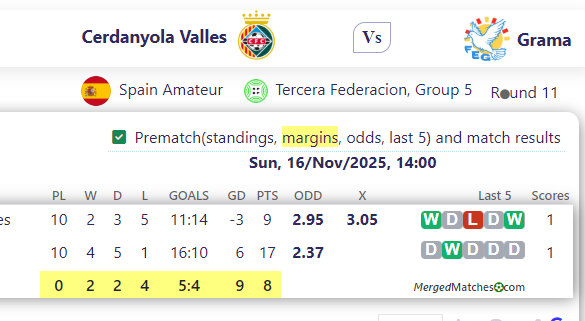 Cerdanyola Valles Vs Grama screenshot