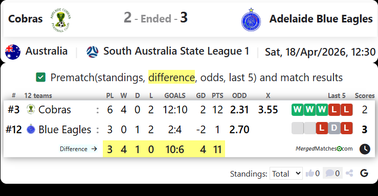 Adelaide Cobras Vs Adelaide Blue Eagles screenshot