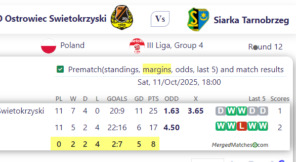 KSZO Ostrowiec Swietokrzyski Vs Siarka Tarnobrzeg screenshot