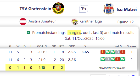 TSV Grafenstein Vs Tsu Matrei screenshot