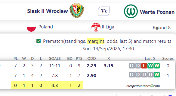 Slask II Wroclaw Vs Warta Poznan screenshot